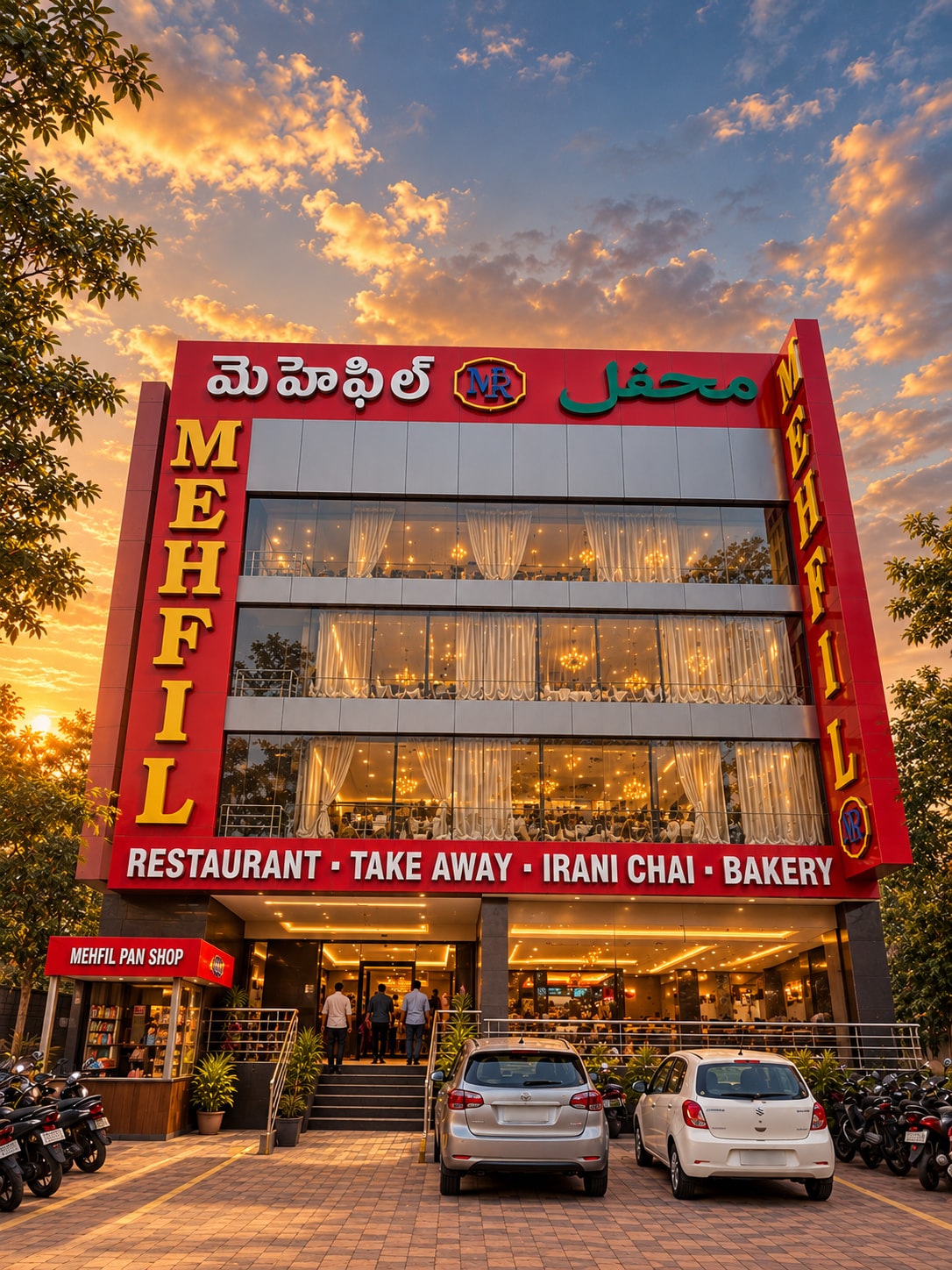 Mehfil ECIL, photographed from the street