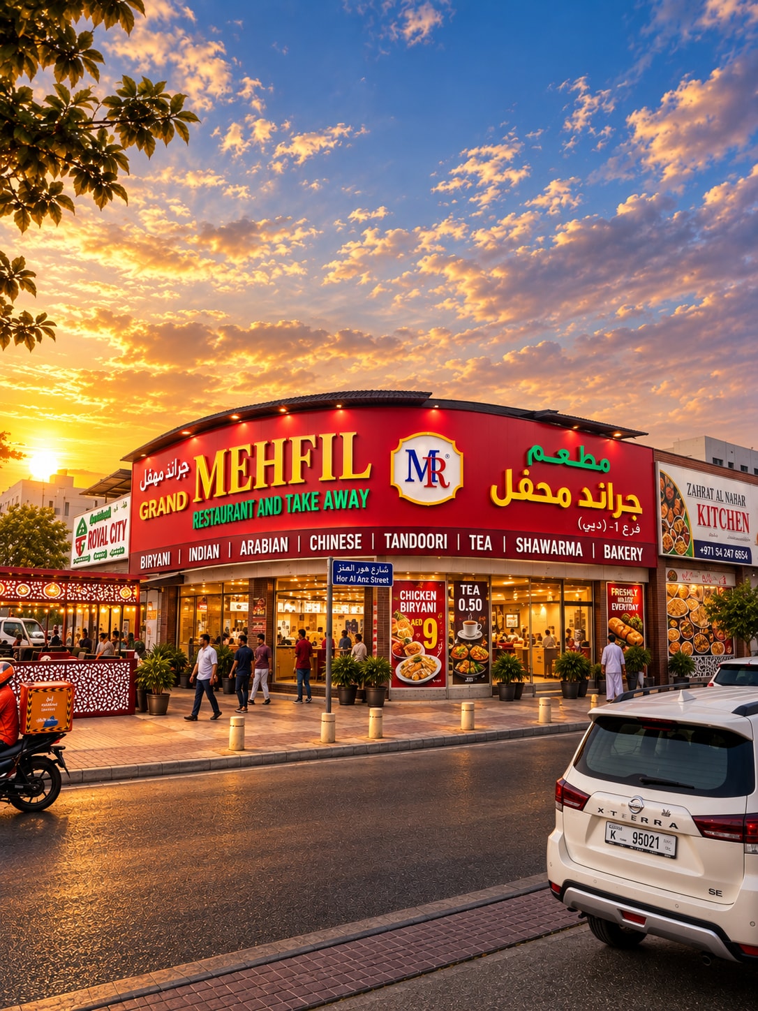 Grand Mehfil, Hor Al Anz, photographed from the street